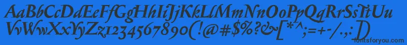 SerapioniiBolditalic Font – Black Fonts on Blue Background