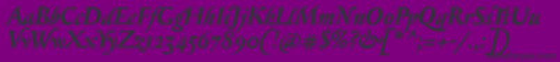 SerapioniiBolditalic Font – Black Fonts on Purple Background