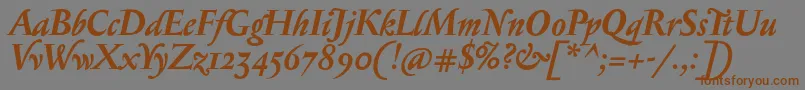 SerapioniiBolditalic Font – Brown Fonts on Gray Background