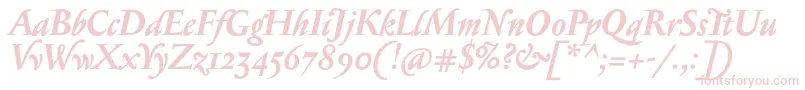 SerapioniiBolditalic Font – Pink Fonts on White Background
