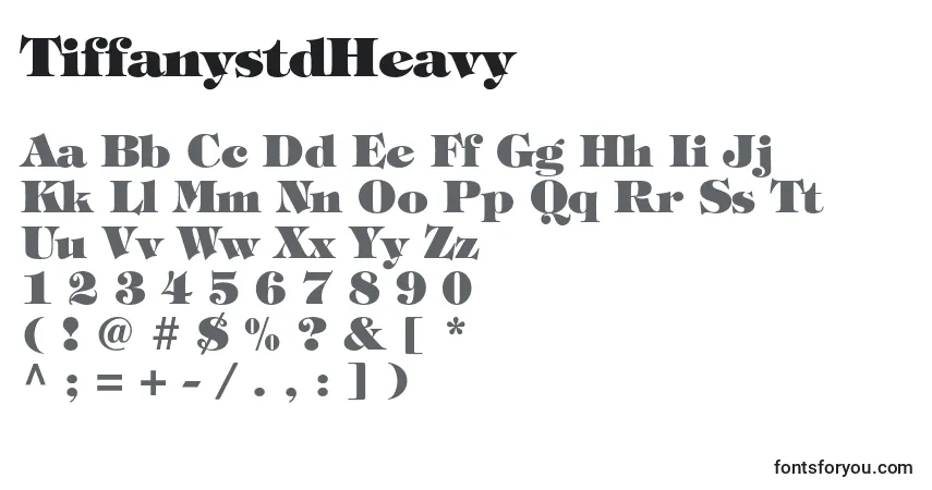 A fonte TiffanystdHeavy – alfabeto, números, caracteres especiais