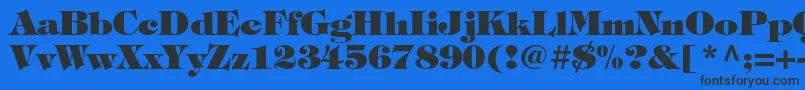 フォントTiffanystdHeavy – 黒い文字の青い背景