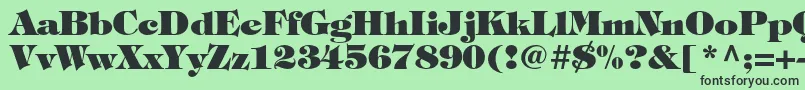 TiffanystdHeavy-fontti – mustat fontit vihreällä taustalla
