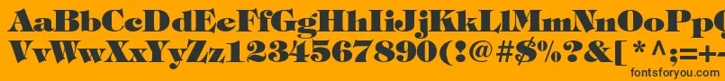 TiffanystdHeavy-fontti – mustat fontit oranssilla taustalla