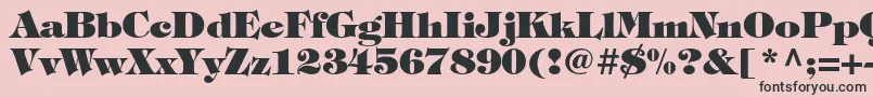 TiffanystdHeavy-Schriftart – Schwarze Schriften auf rosa Hintergrund
