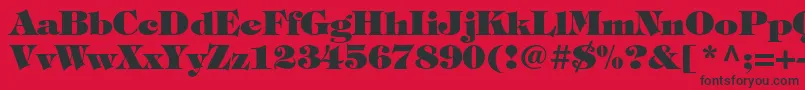 TiffanystdHeavy-fontti – mustat fontit punaisella taustalla