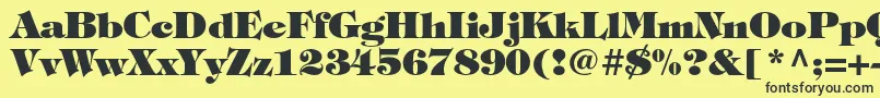 TiffanystdHeavy-fontti – mustat fontit keltaisella taustalla