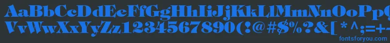 TiffanystdHeavy Font – Blue Fonts on Black Background