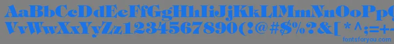 TiffanystdHeavy Font – Blue Fonts on Gray Background
