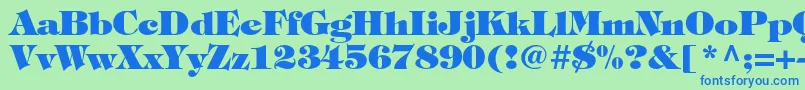 TiffanystdHeavy Font – Blue Fonts on Green Background