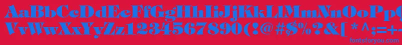 Шрифт TiffanystdHeavy – синие шрифты на красном фоне