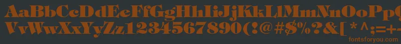 TiffanystdHeavy Font – Brown Fonts on Black Background