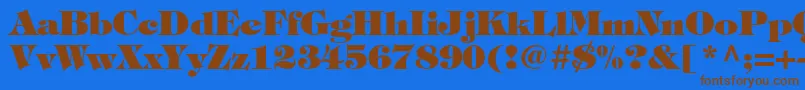 Шрифт TiffanystdHeavy – коричневые шрифты на синем фоне