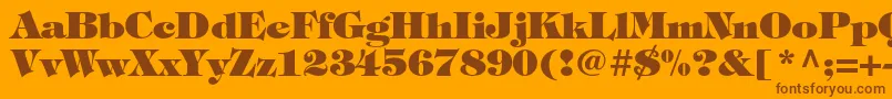 TiffanystdHeavy-fontti – ruskeat fontit oranssilla taustalla