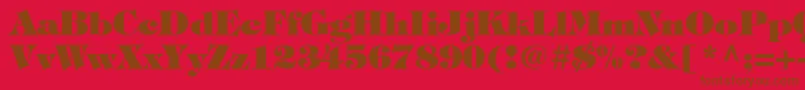 TiffanystdHeavy-fontti – ruskeat fontit punaisella taustalla