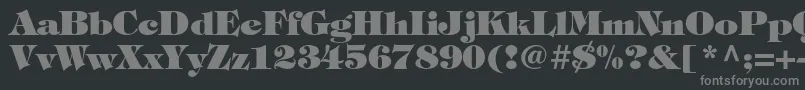 TiffanystdHeavy-fontti – harmaat kirjasimet mustalla taustalla