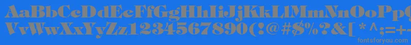 TiffanystdHeavy-Schriftart – Graue Schriften auf blauem Hintergrund