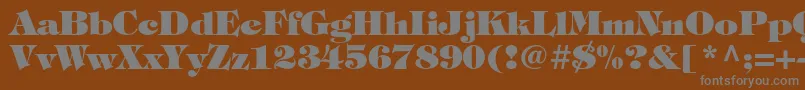 TiffanystdHeavy-fontti – harmaat kirjasimet ruskealla taustalla