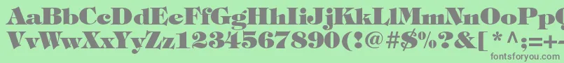 TiffanystdHeavy Font – Gray Fonts on Green Background