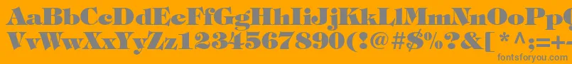 TiffanystdHeavy-Schriftart – Graue Schriften auf orangefarbenem Hintergrund