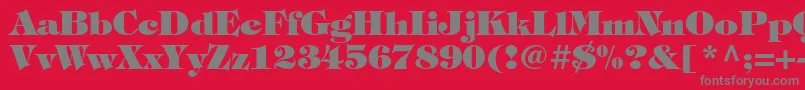TiffanystdHeavy Font – Gray Fonts on Red Background