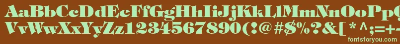 TiffanystdHeavy Font – Green Fonts on Brown Background