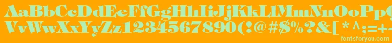 TiffanystdHeavy Font – Green Fonts on Orange Background