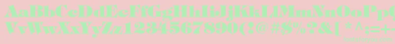 Шрифт TiffanystdHeavy – зелёные шрифты на розовом фоне