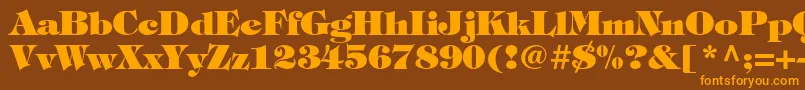 TiffanystdHeavy Font – Orange Fonts on Brown Background