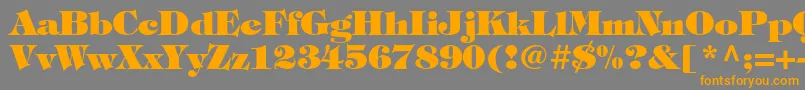 Шрифт TiffanystdHeavy – оранжевые шрифты на сером фоне