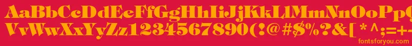 Шрифт TiffanystdHeavy – оранжевые шрифты на красном фоне