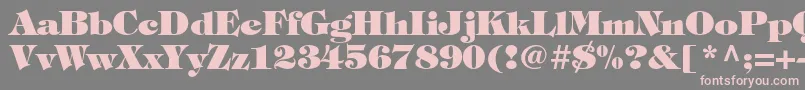 TiffanystdHeavy Font – Pink Fonts on Gray Background