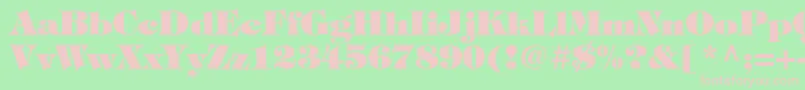 TiffanystdHeavy-fontti – vaaleanpunaiset fontit vihreällä taustalla