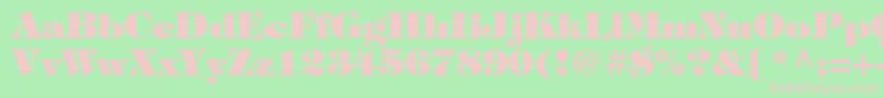 TiffanystdHeavy Font – Pink Fonts on Green Background