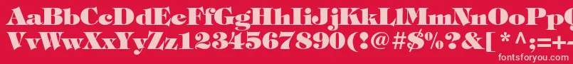 Шрифт TiffanystdHeavy – розовые шрифты на красном фоне