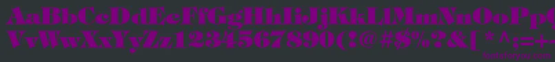 TiffanystdHeavy-fontti – violetit fontit mustalla taustalla