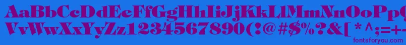 TiffanystdHeavy Font – Purple Fonts on Blue Background