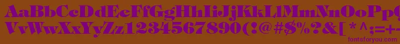 TiffanystdHeavy Font – Purple Fonts on Brown Background