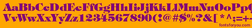 TiffanystdHeavy-Schriftart – Violette Schriften auf orangefarbenem Hintergrund