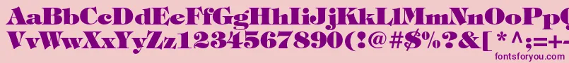 TiffanystdHeavy-Schriftart – Violette Schriften auf rosa Hintergrund