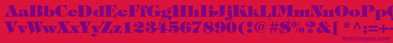 TiffanystdHeavy-Schriftart – Violette Schriften auf rotem Hintergrund