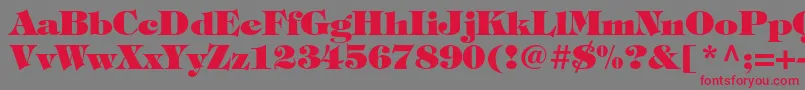 TiffanystdHeavy Font – Red Fonts on Gray Background