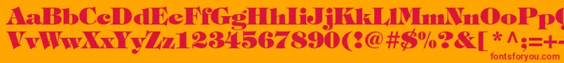 Шрифт TiffanystdHeavy – красные шрифты на оранжевом фоне