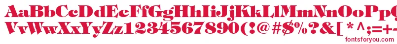 TiffanystdHeavy-fontti – punaiset fontit valkoisella taustalla