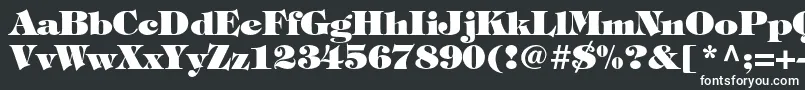 Шрифт TiffanystdHeavy – белые шрифты на чёрном фоне