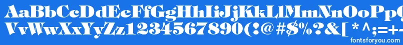 Шрифт TiffanystdHeavy – белые шрифты на синем фоне