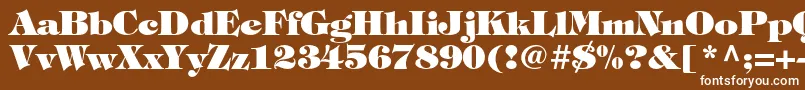 Шрифт TiffanystdHeavy – белые шрифты на коричневом фоне