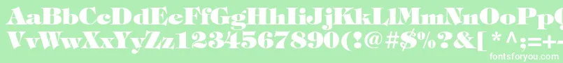 Шрифт TiffanystdHeavy – белые шрифты на зелёном фоне