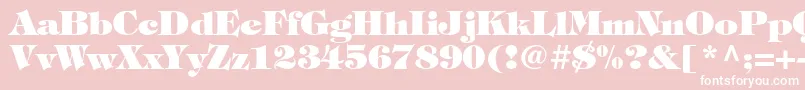 TiffanystdHeavy-Schriftart – Weiße Schriften auf rosa Hintergrund