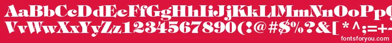 Шрифт TiffanystdHeavy – белые шрифты на красном фоне